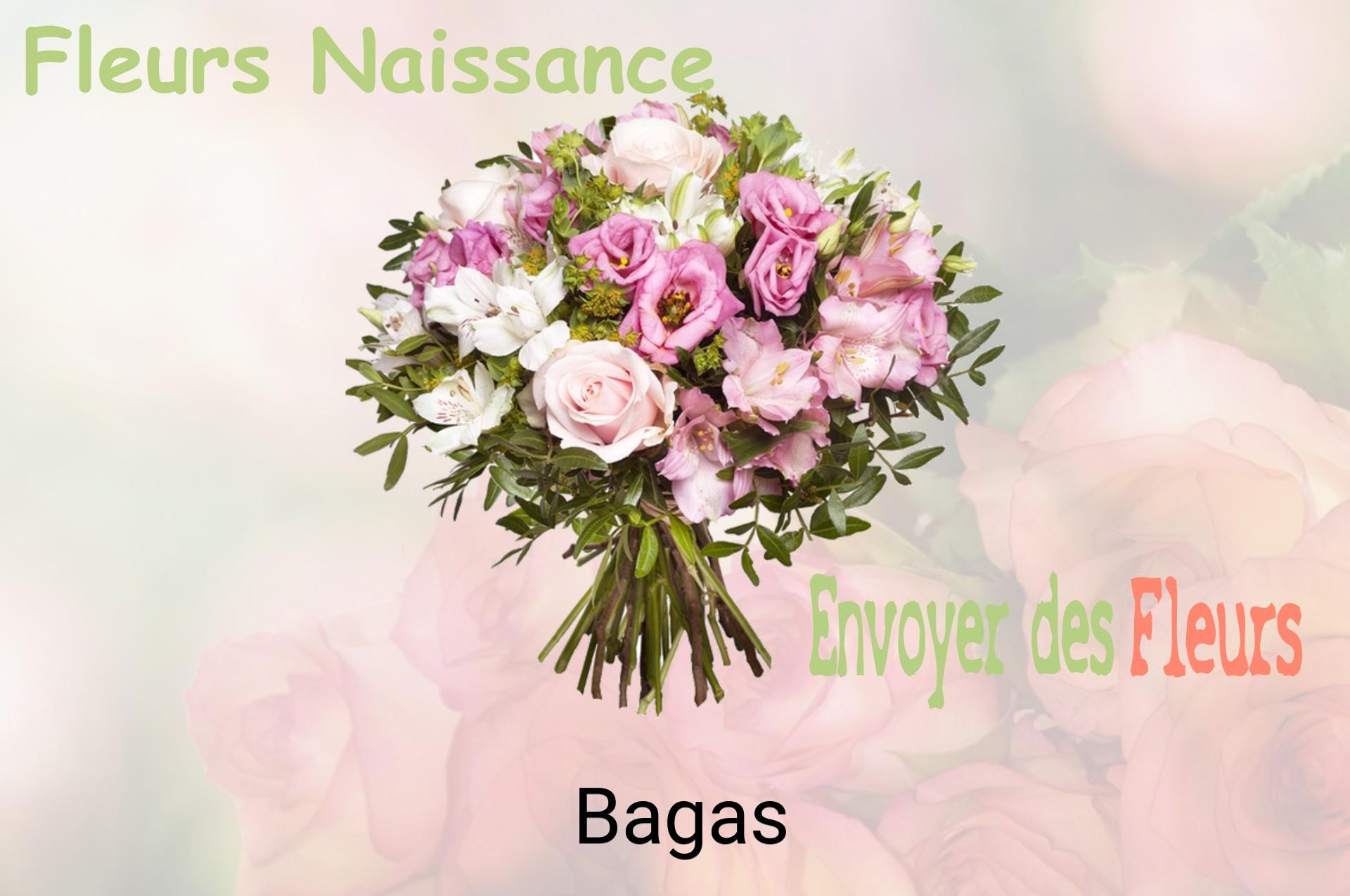 Bouquet de fleurs de naissance livré à Bagas